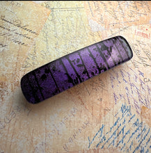 Load image into Gallery viewer, Purple Striped Dichroic Glass Barrette