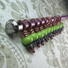 Load image into Gallery viewer, Green Apple Lace Stitch Marker Set