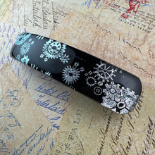 Load image into Gallery viewer, Silver Steampunk Dichroic Barrette