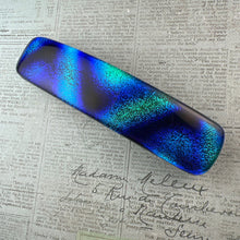 Load image into Gallery viewer, Arctic Lights Blue Dichroic Barrette
