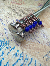 Load image into Gallery viewer, Cobalt Blue Sock Stitch Markers