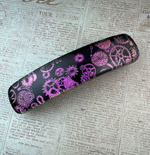 Load image into Gallery viewer, Hot Pink Steampunk Dichroic Barrette