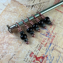 Load image into Gallery viewer, Onyx Sock Stitch Markers
