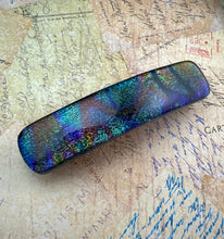 Load image into Gallery viewer, Squiggly Dichroic Glass Barrette