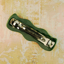 Load image into Gallery viewer, Green Triskele Barrette