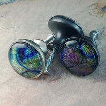 Load image into Gallery viewer, Rainbow Swirl Dichroic Drawer Knobs