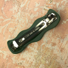 Load image into Gallery viewer, Green Shamrock Glass Barrette