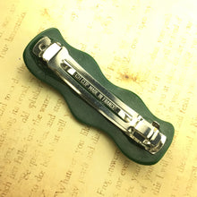 Load image into Gallery viewer, Green Pentacle Glass Barrette