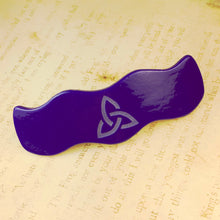 Load image into Gallery viewer, Blue Triquetra Barrette