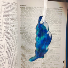 Load image into Gallery viewer, Blue Feather Suncatcher