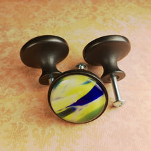 Load image into Gallery viewer, Cobalt and Sunshine Drawer Knobs