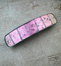 Load image into Gallery viewer, Pink Striped Dichroic Barrette
