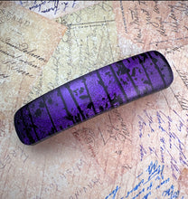 Load image into Gallery viewer, Purple Striped Dichroic Glass Barrette
