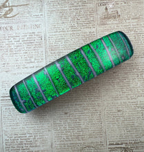 Load image into Gallery viewer, Green Striped Dichroic Barrette
