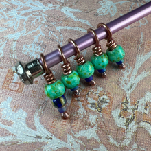 Load image into Gallery viewer, Mint-n-Blue Stitch Marker Set
