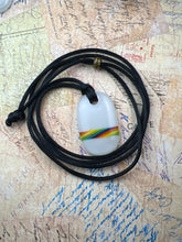Load image into Gallery viewer, Rainbow Swirl Glass Pride Pendant

