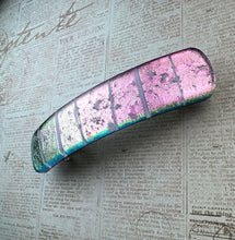 Load image into Gallery viewer, Pink Striped Dichroic Barrette
