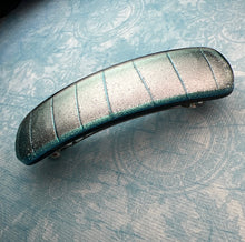 Load image into Gallery viewer, Wintertime Dichroic Glass Barrette
