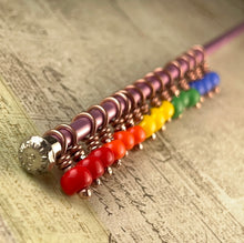 Load image into Gallery viewer, Rainbow Lace Stitch Marker Set
