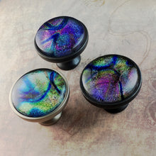 Load image into Gallery viewer, Rainbow Swirl Dichroic Drawer Knobs
